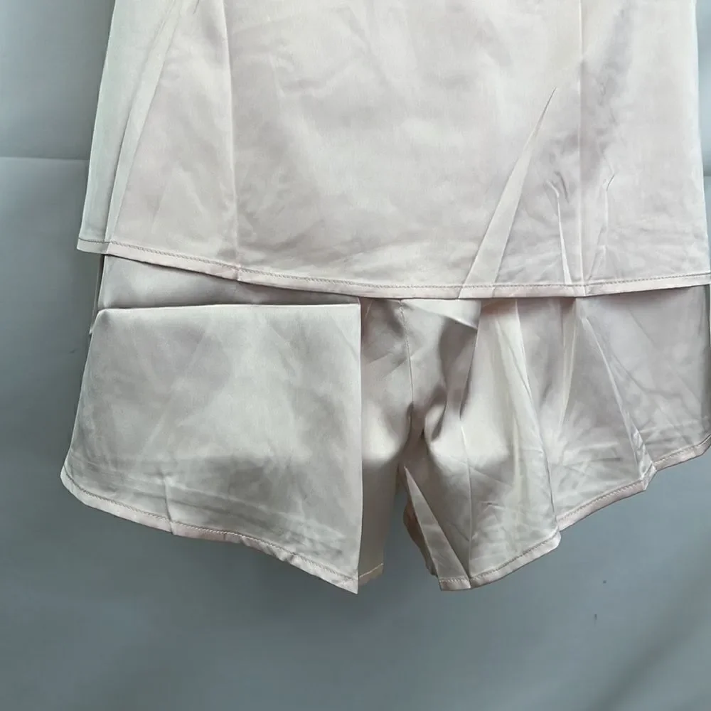 Ekouaer Blush Pink Two-piece shortie pajama set NWT size small